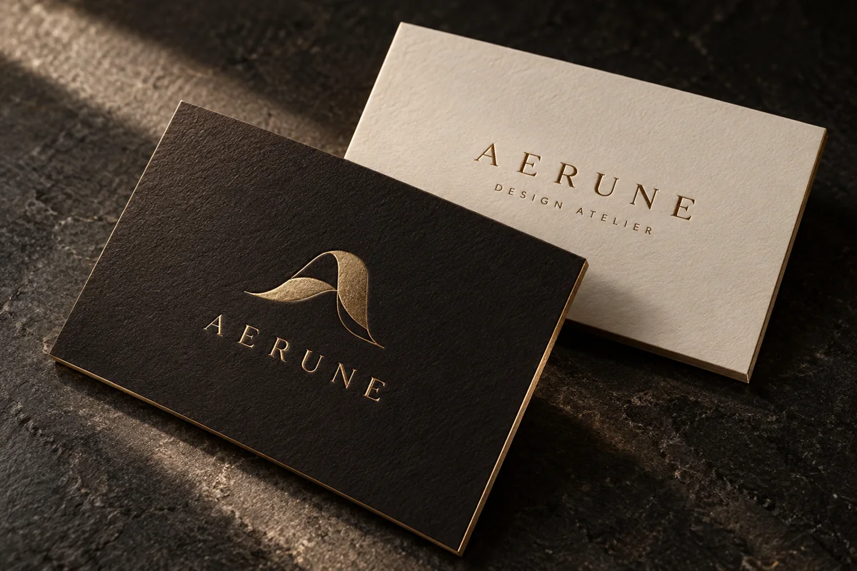 Luxury cotton-paper business-card visual concept