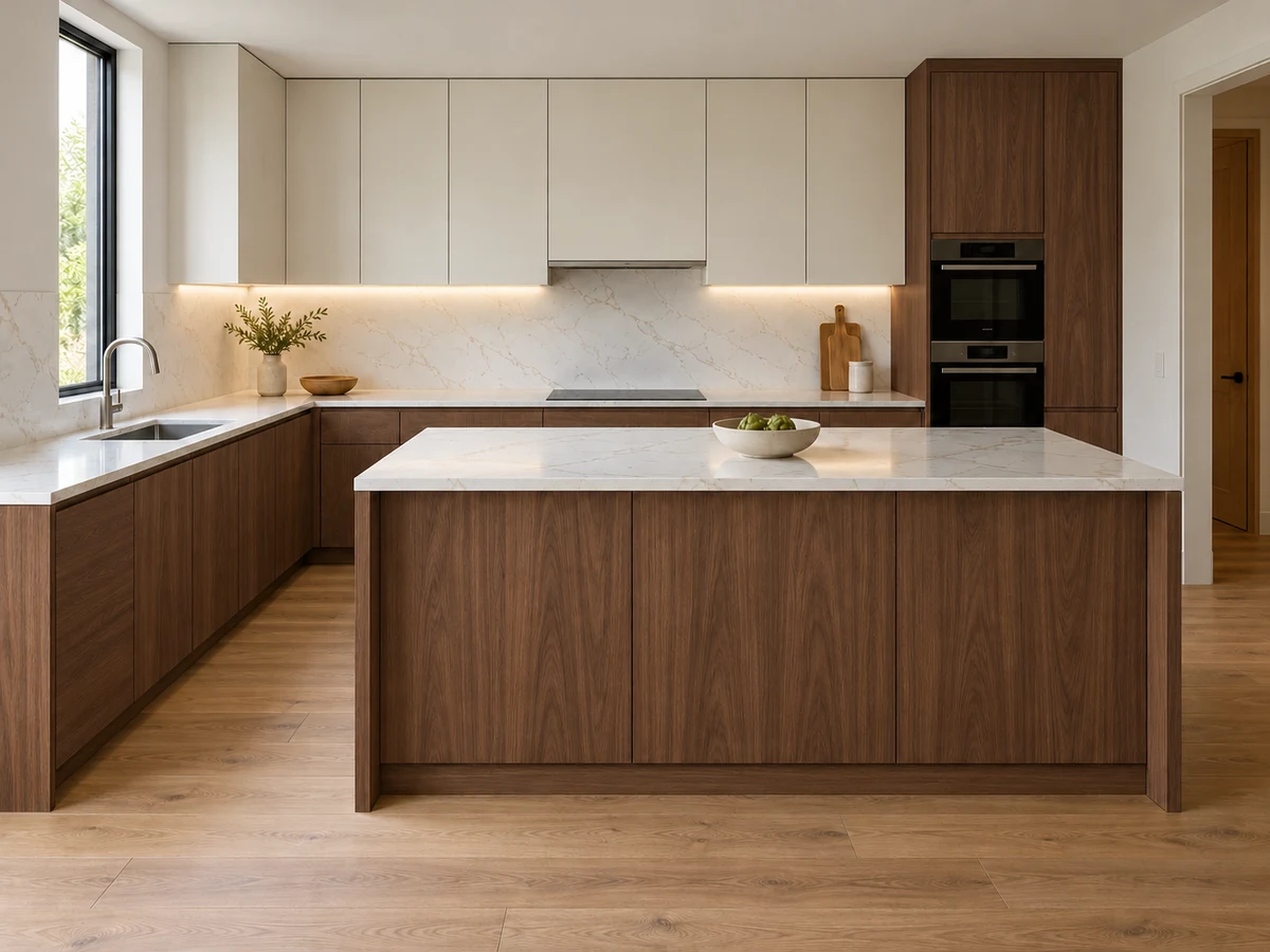 Walnut & light stone