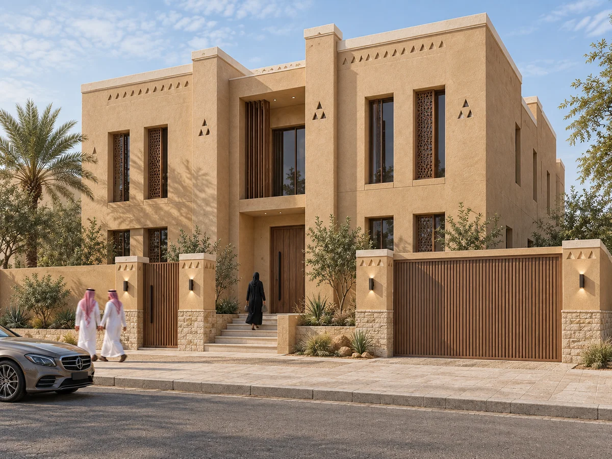 Najdi-inspired facade adaptation